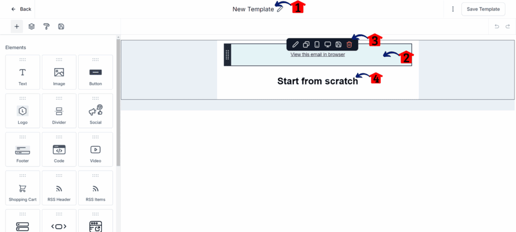 create email template new template