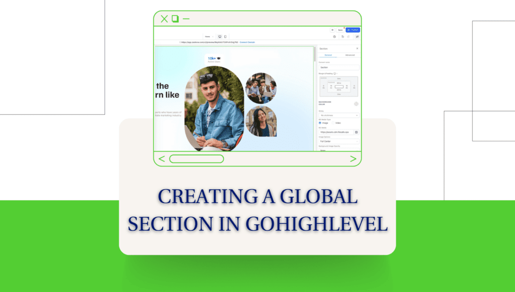 create global section GoHighLevel