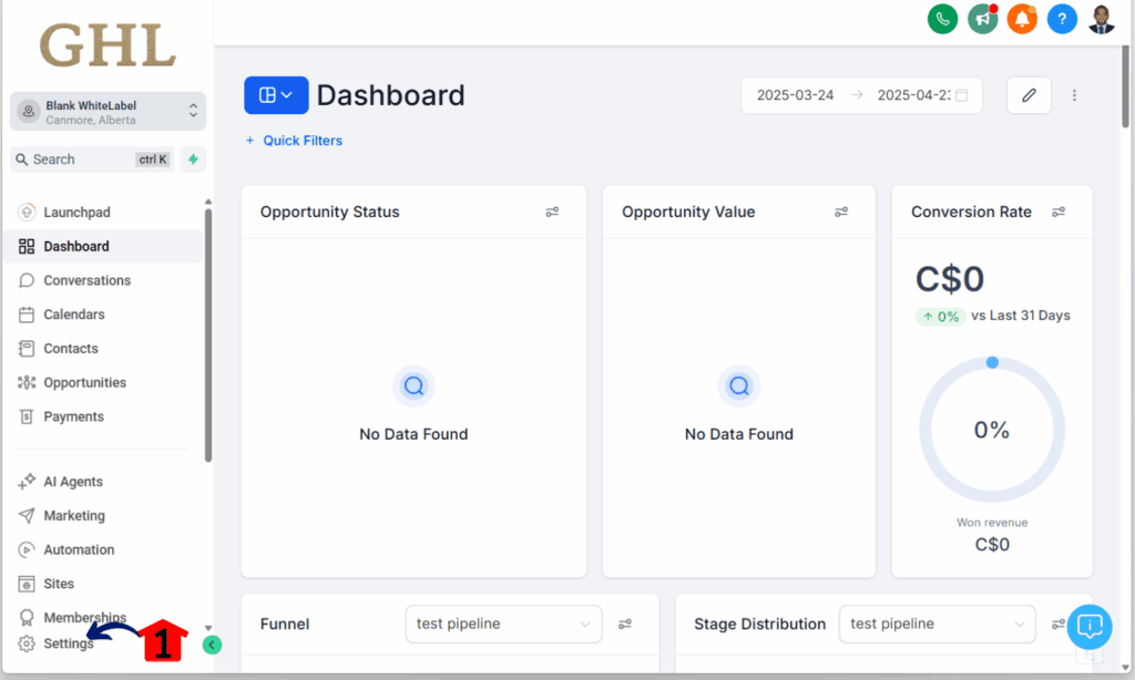 GHL Calendar Integration Notifications - Dashboard GHL Calendar Integration Notifications - Dashboard