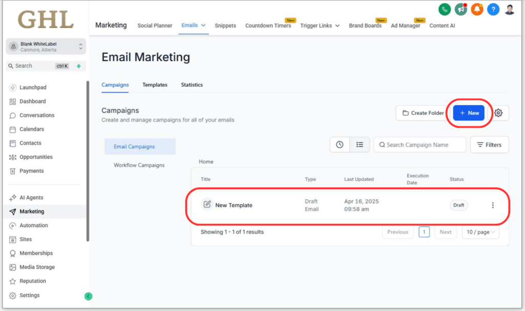 Step 3 of setting up GHL email segment builder