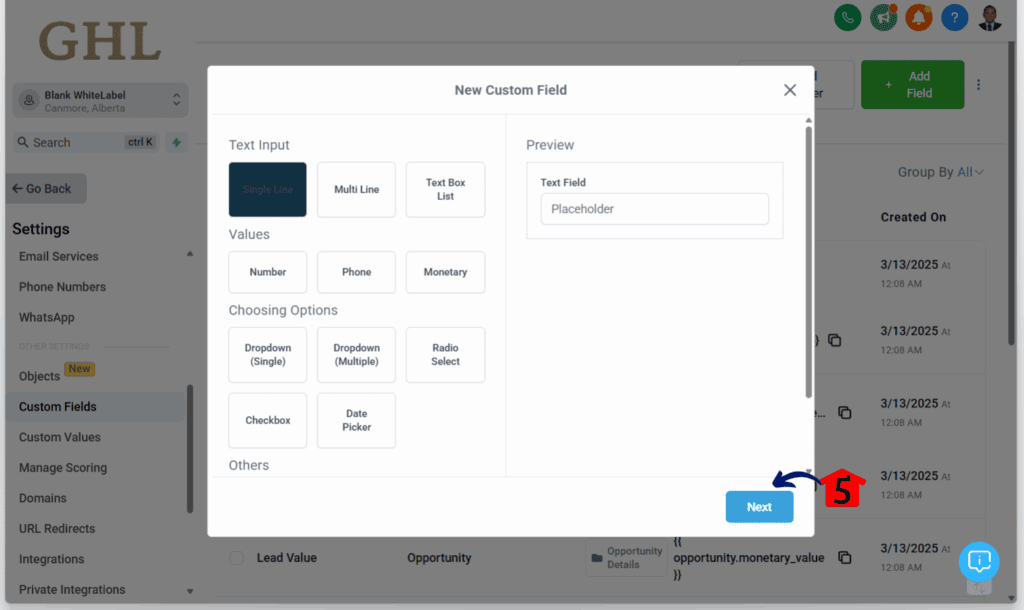 Custom Fields and Custom Values - next