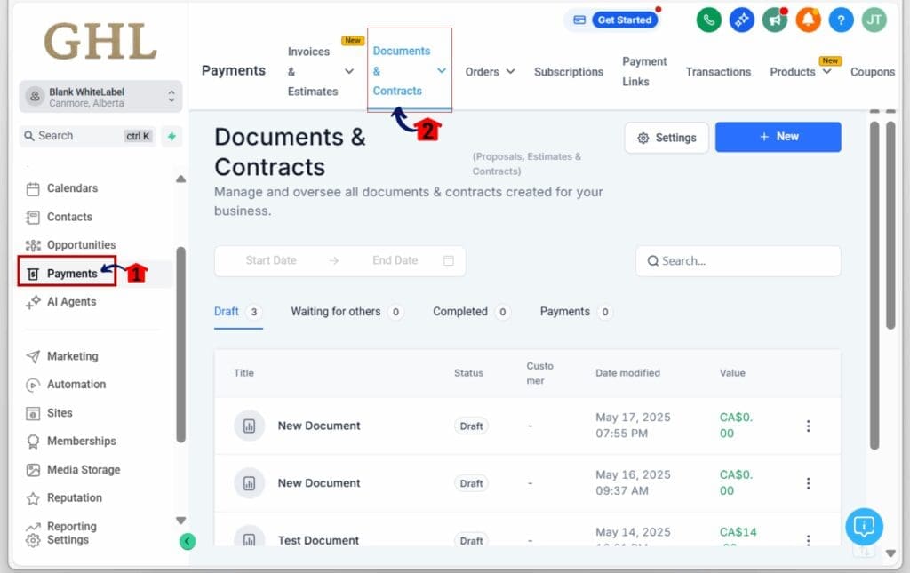 fixed document fields