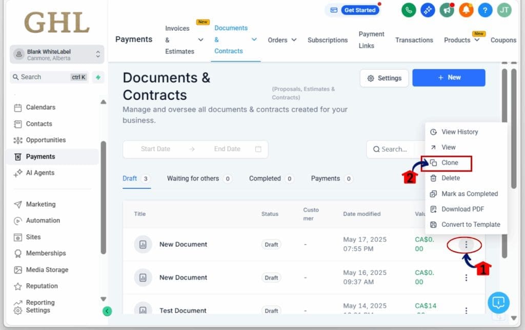 fixed document fields