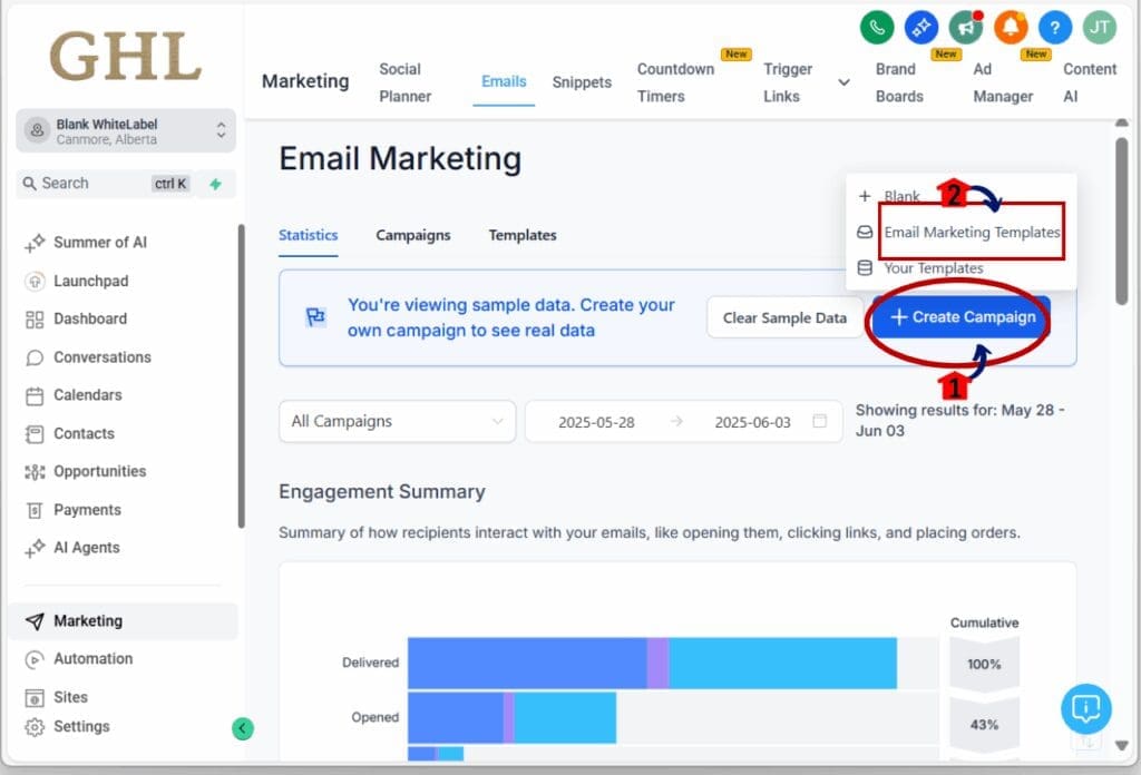 email builder spacing