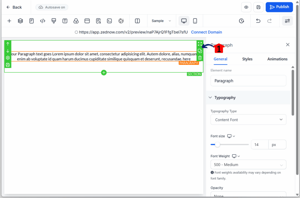 Noticing the added section, a column, and a row