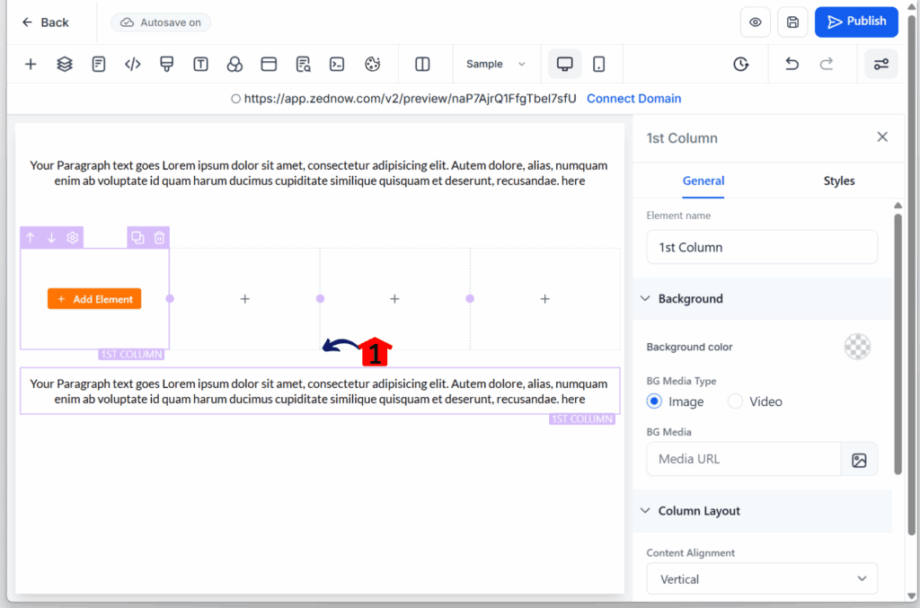 Adding a nested elements for responsive page design