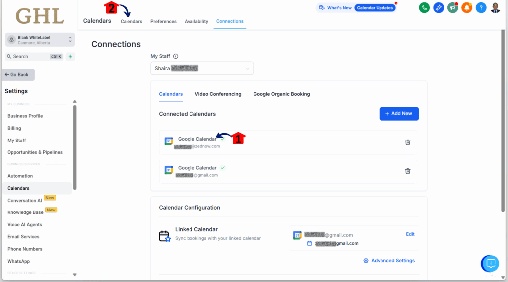 Confirming the integrated Google account