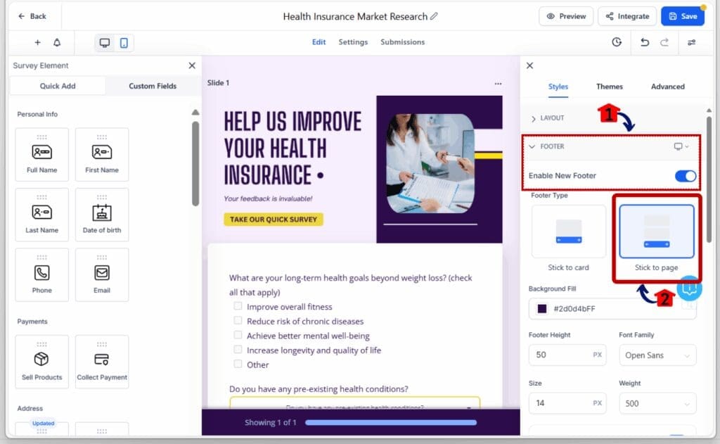mobile form progress