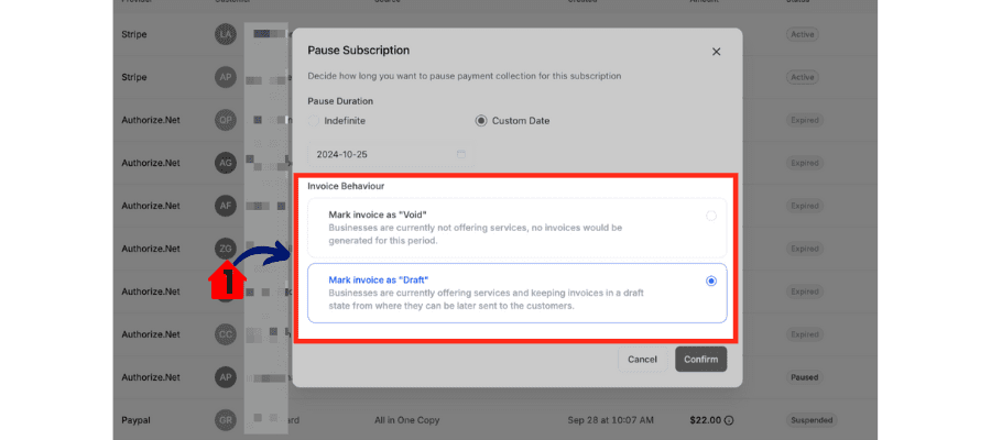 Pause Subscriptions Pause