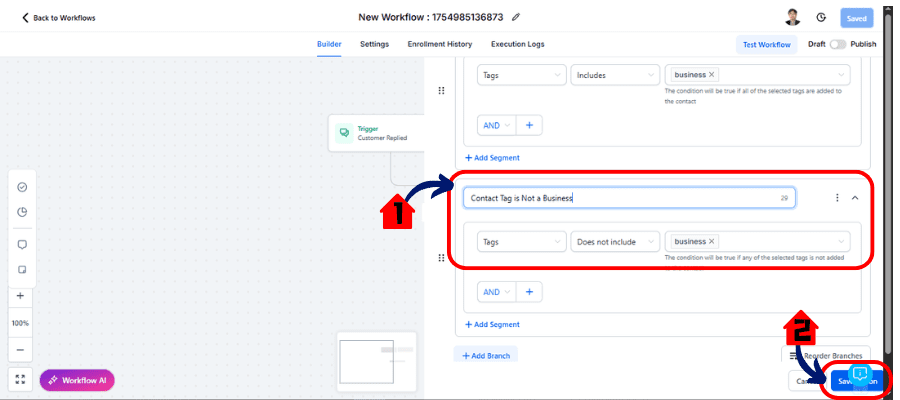 adding if/else condition