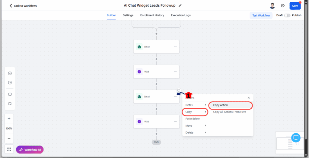 main-guide-ai-chat-widget-26 AI Chat Widget - Add the Final Follow-Up Email and Publish Workflow