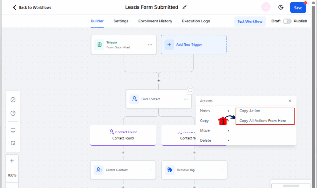 Workflow Automation Tips - Copy a Single Action or Action Block