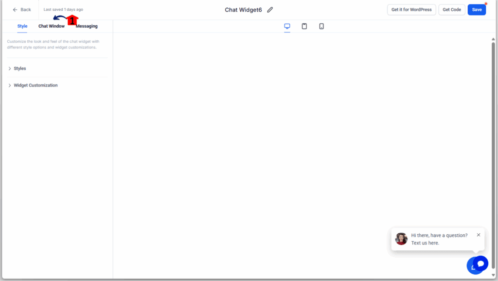 GHL Chat Widget Message - Customize the Chat Window