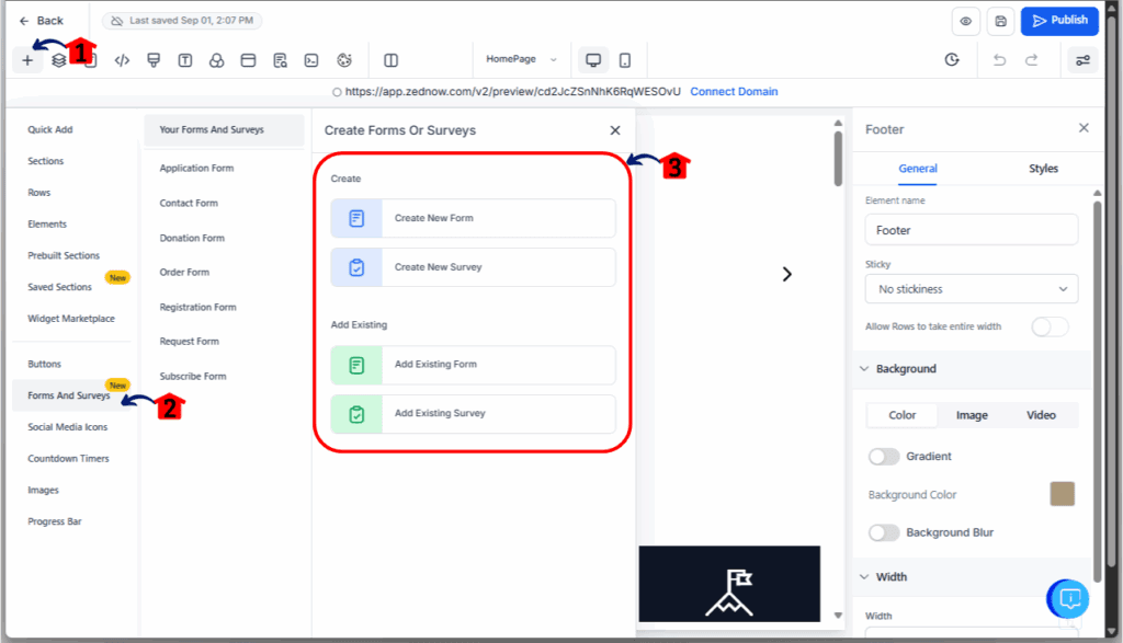 GHL Form Builder Integration - Add a Form or Survey to the Page