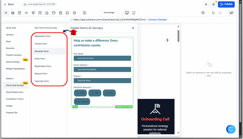 GoHighLevel Form Builder Integration - Select from Prebuilt Form Templates