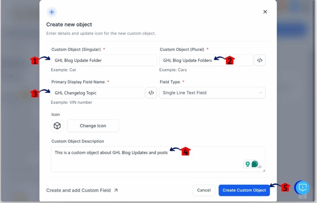 GoHighLevel Custom CRM Dashboards – Add Information for the Custom Object