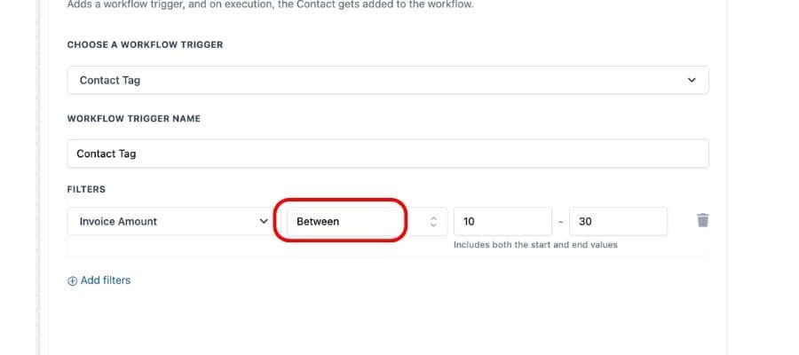 ghl workflow between operator