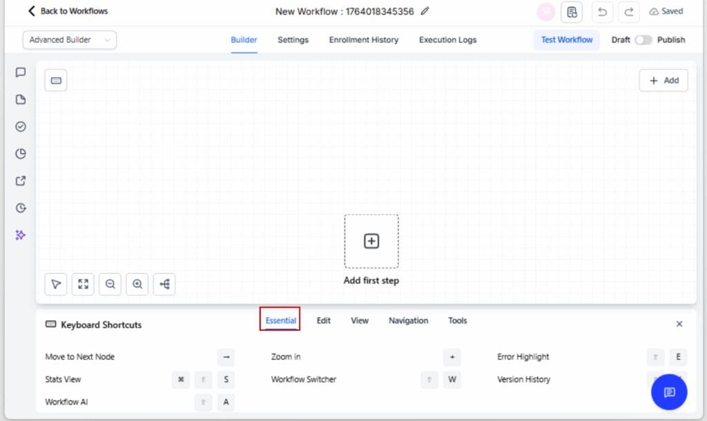 GoHighLevel Workflow Keyboard Shortcuts
 - Explore Shortcut Categories