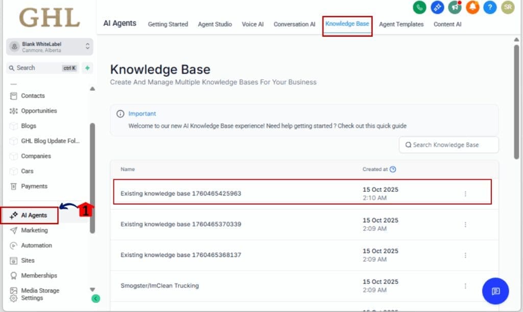 How to set up bot training automation in GHL