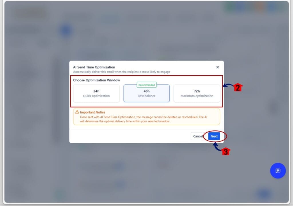 send time optimization - edit