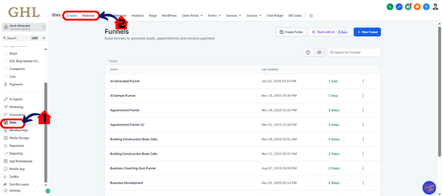 ghl page builder