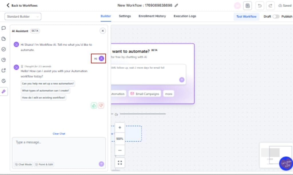 GHL AI workflow assistant
 - Avoid Triggering Lookups with Filler Messages