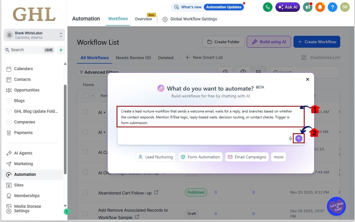 AI Builder Errors
 - Generate a Workflow with Conditional Logic  
