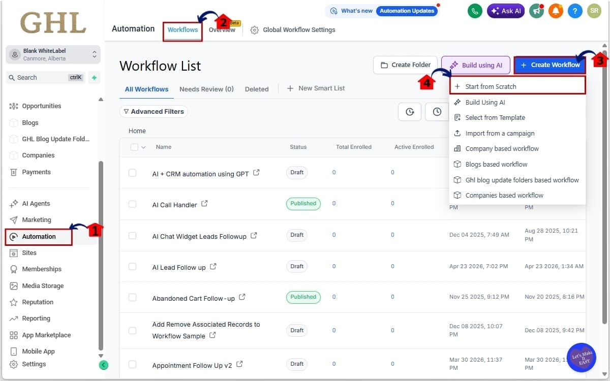 How to Use AI Workflow Automation in GHL