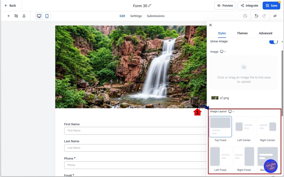 GoHighLevel Image Layout Controls
 - Choose Your Image Layout in styles