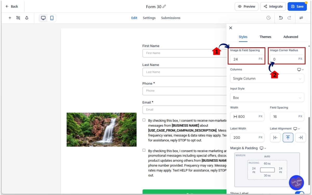 GHL Image Layout Controls
 - Adjust Layout-Specific Settings of the images