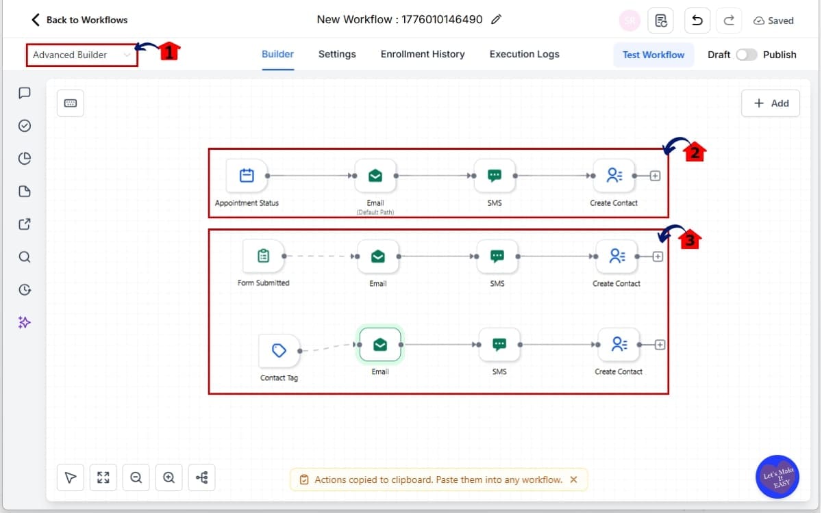 Workflow Default Path
 - Make the Workflow Advanced Builder