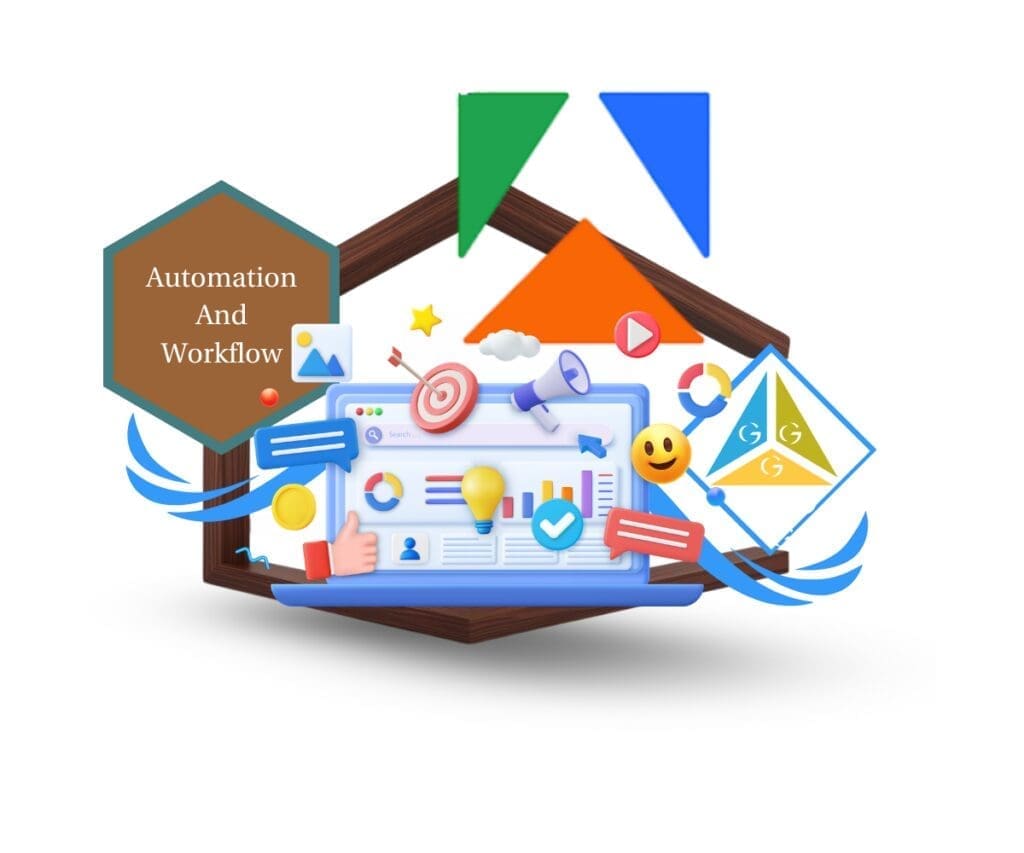 Web Scraping Automation inside GoHighLevel Workflows showing Apify triggers and actions connecting scraped website data to CRM automation.
