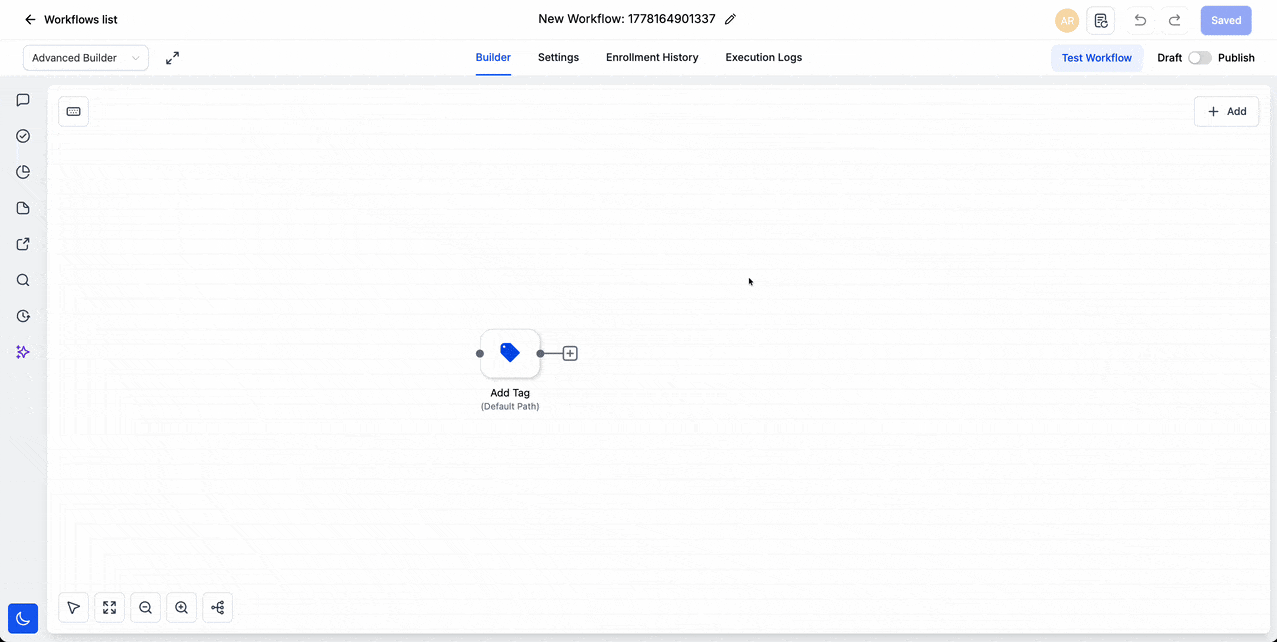 Adjust Workflow Builder Workspace Sidebar Width in GoHighLevel