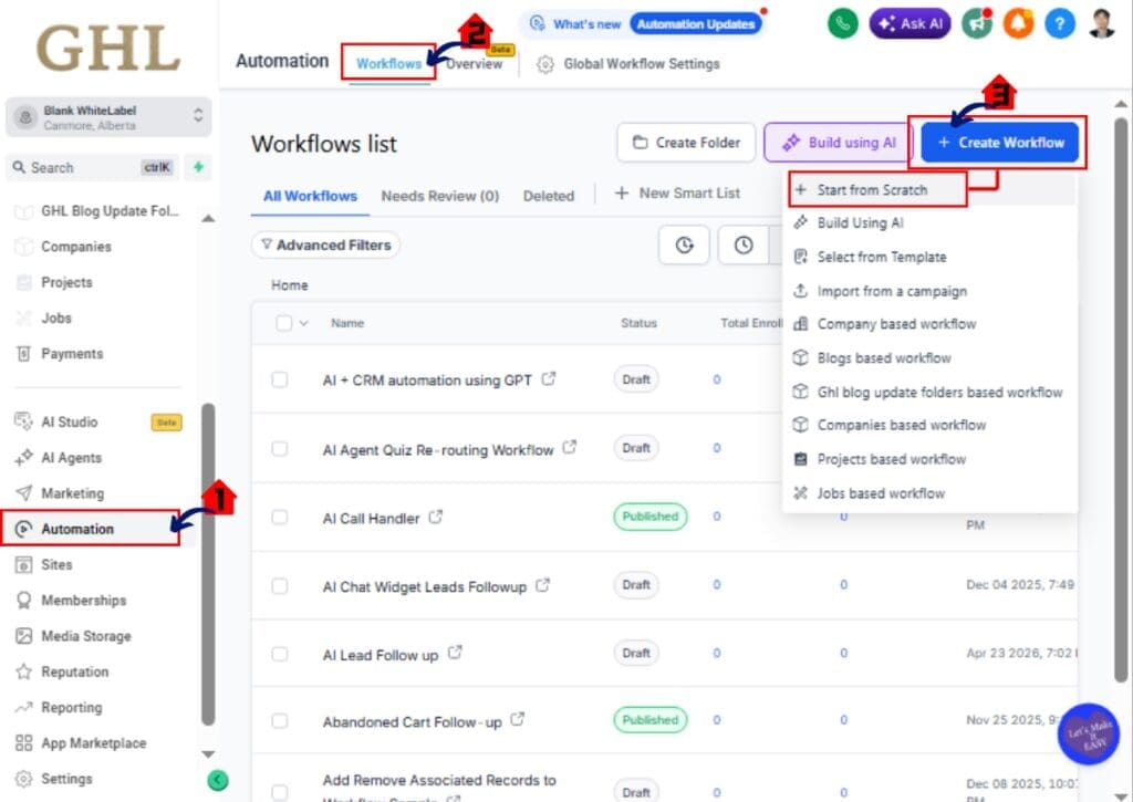 ghl-dynamic-custom-values Dynamic Custom Values in GHL – Access the Workflows page