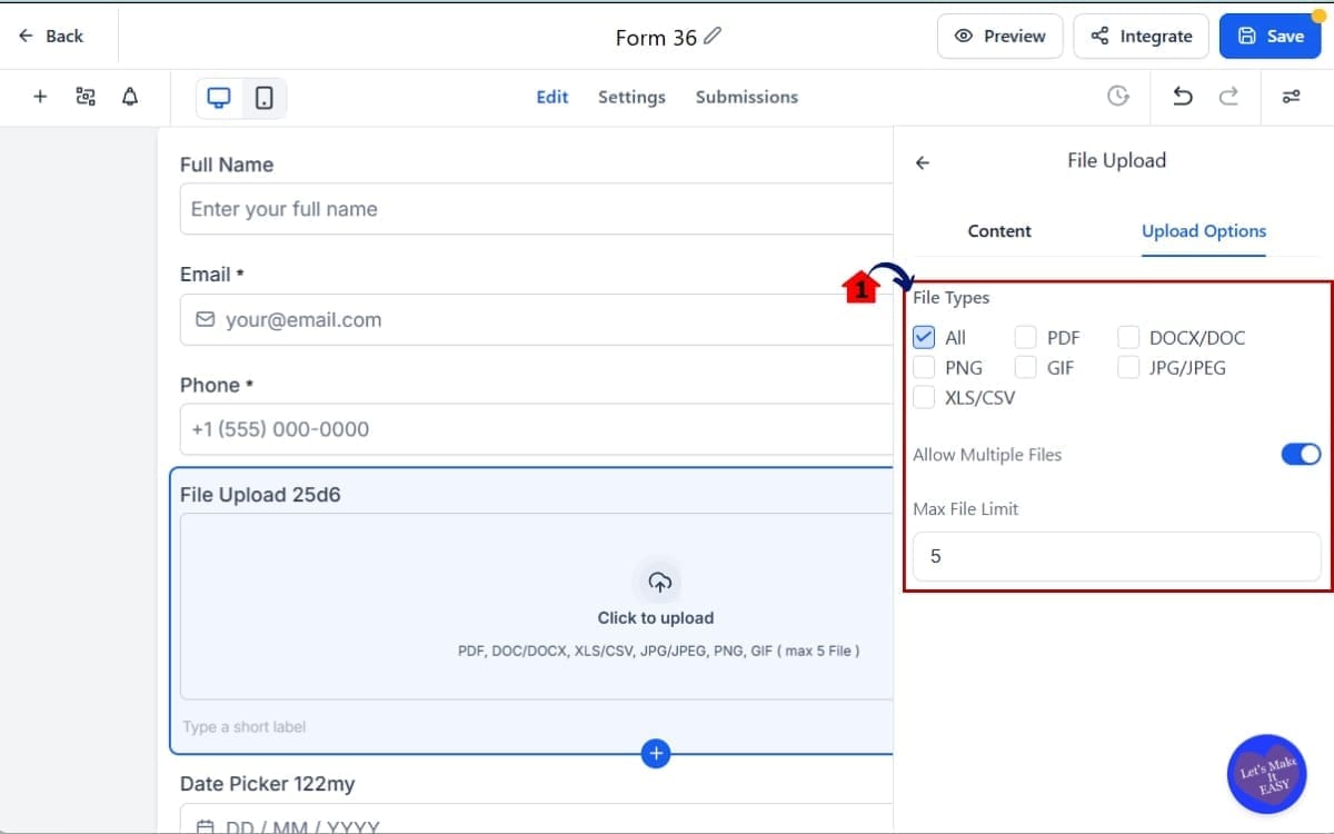 GHL Modern Form Design
 - Customize Updated Components for File Upload