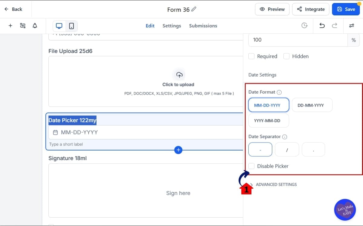 GoHighLevel Modern Form Design
 - Customize Updated Components For Date Picker