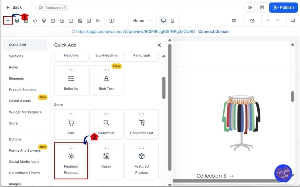 Open the Add Store Builder Elements
 - Elements Panel and Add Store Builder Elements to Your Page