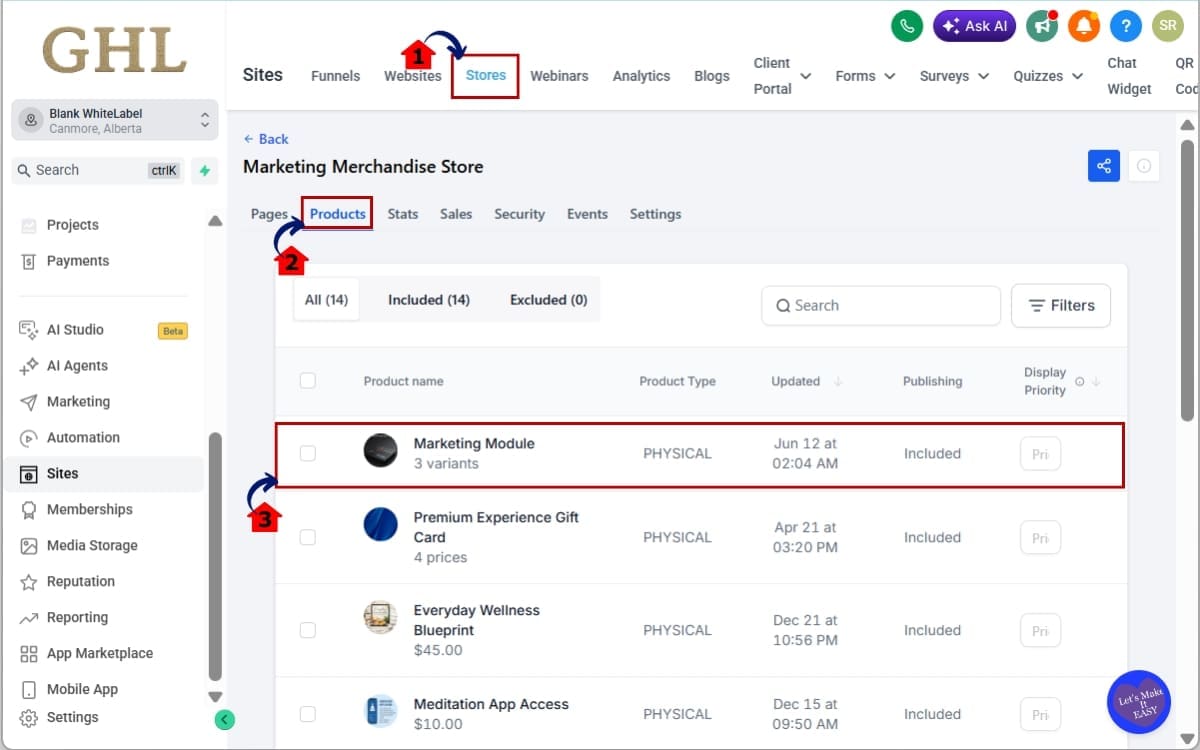 GoHighLevel Image Alt Text
 - Test Your Storefront based on the alt text