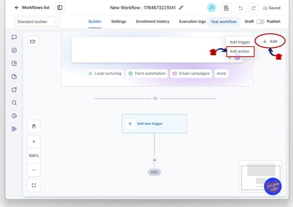 ghl task status automation - add