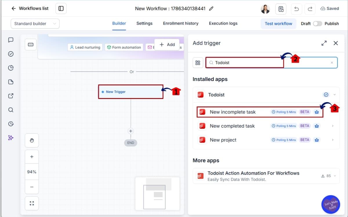 Todoist Task Integration
 - Find the Todoist Task Integration