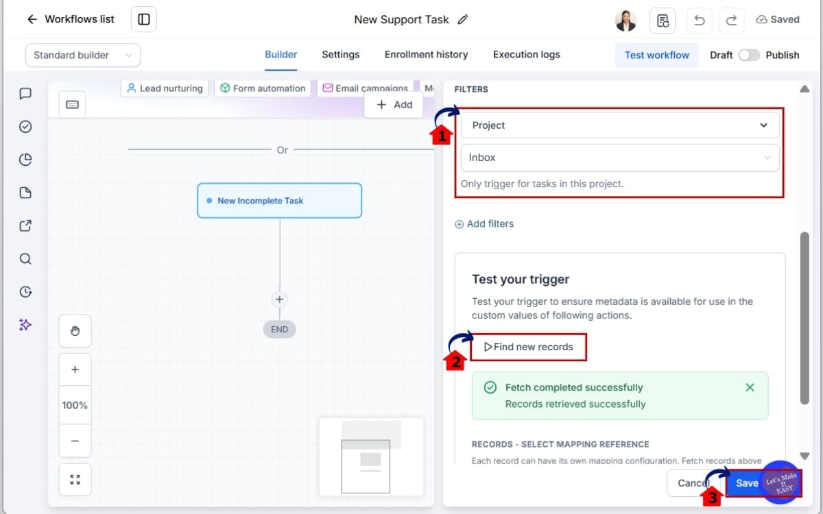 GoHighLevel Todoist Task Integration
 - Configure the Filter and Test Your Todoist Trigger