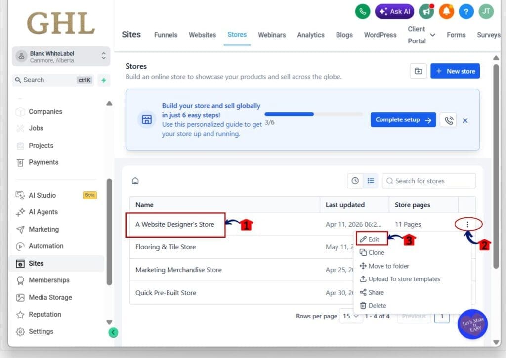 ghl two step checkout - open