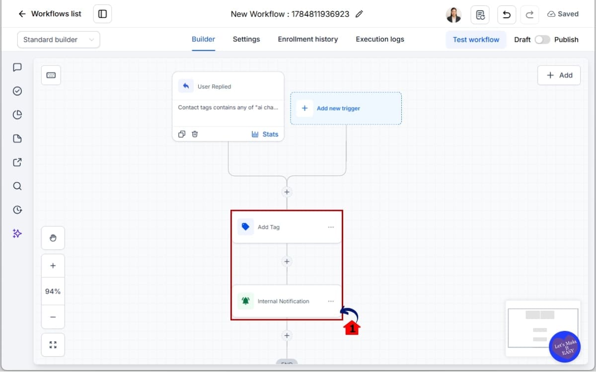 GoHighLevel User Reply Automation
 - Add Your Workflow Actions