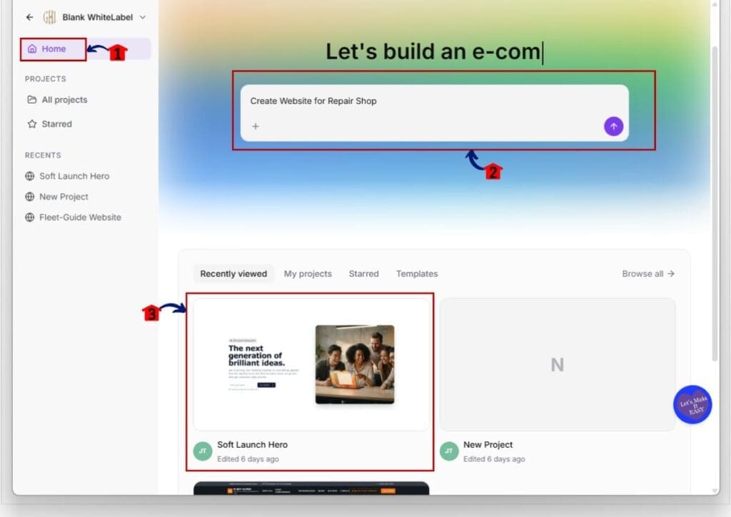 ghl visual website editor - ai studio