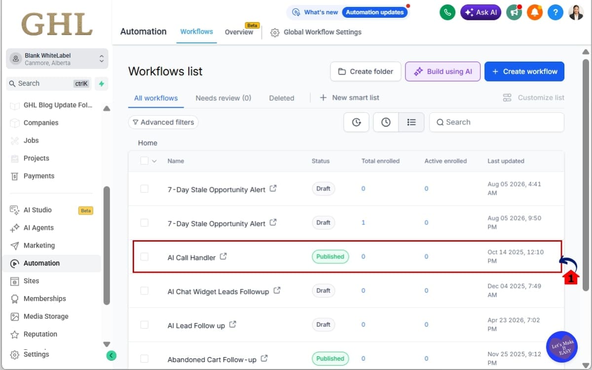 AI Workflow Explanation
 - Open Your Imported Snapshot Workflow