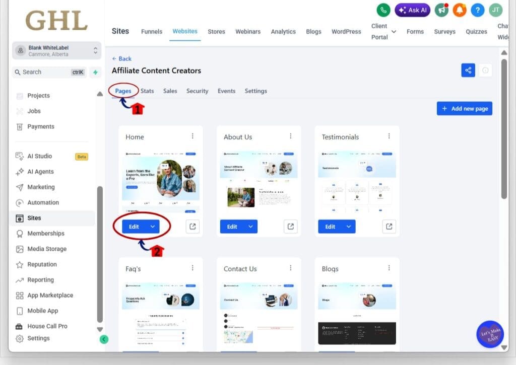 ghl button hover effects - edit