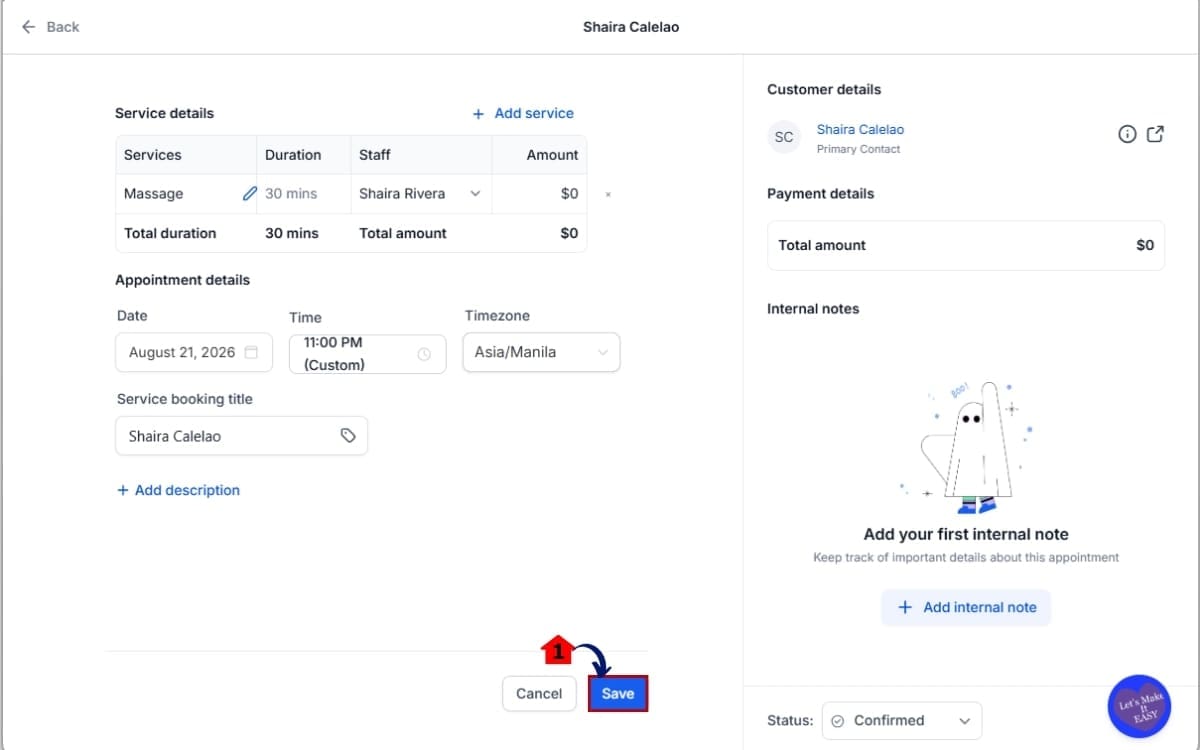 GoHighLevel Edit Service Bookings
 - Save and Review the Payment Status