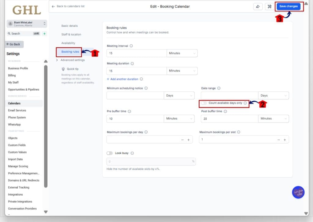 booking-date-range-step03 ghl booking date range - count