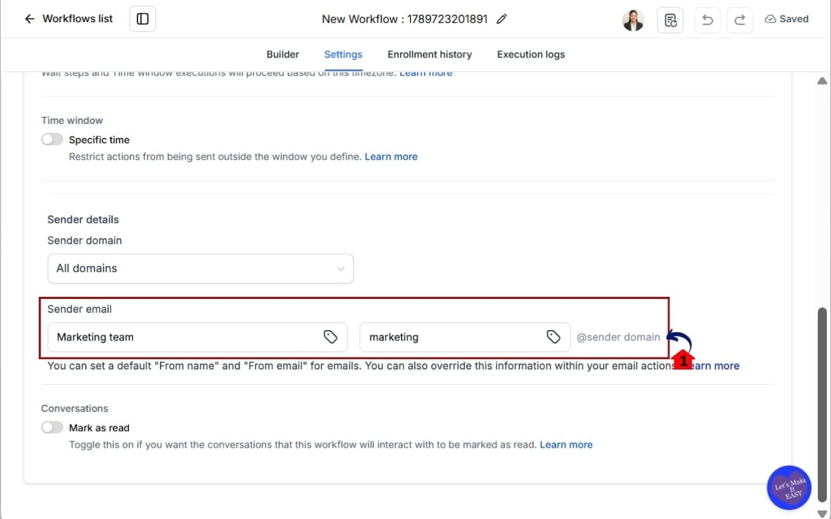 GoHighLevel Email Sender Domain
- Fill up the Email Sender Domain