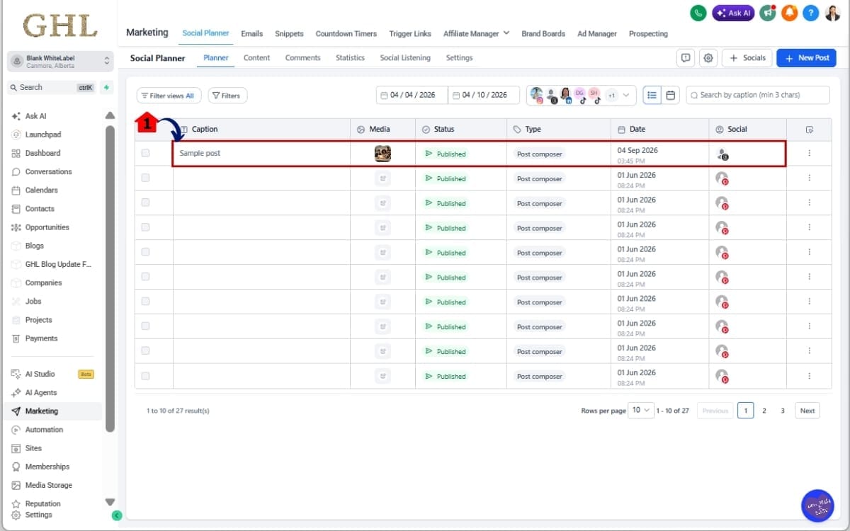GoHighLevel Threads Post Sync - Review Your Synced Threads Posts